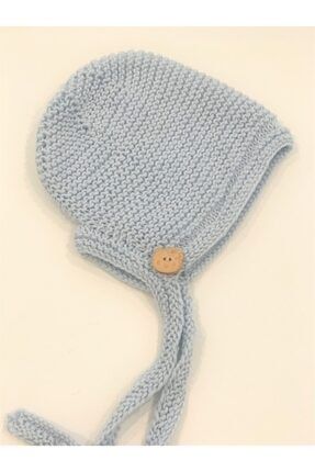 Organik Erkek Bebek Şapkası Buz Mavisi 0-6 Ay PRA-4012641-2545