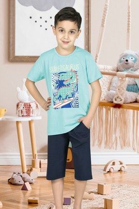 Erkek Çocuk Pamuklu Şortlu Pijama Takımı 31793
