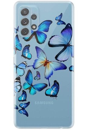 Samsung Galaxy A52 Pure Modern Desenli Silikon Kılıf 2d Kelebekler puremodern.a52.31