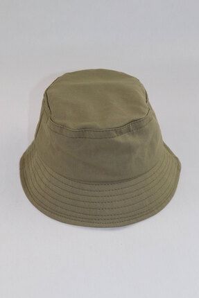 Koyu Bej Sade Bucket Şapka Zİ-2947