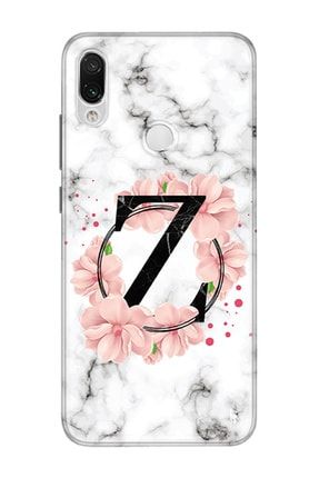 Samsung Galaxy A30 Mermer Ve Çiçek Desenli Z Harfli Silikon Telefon Kılıfı ES-HARFPMBGL-20