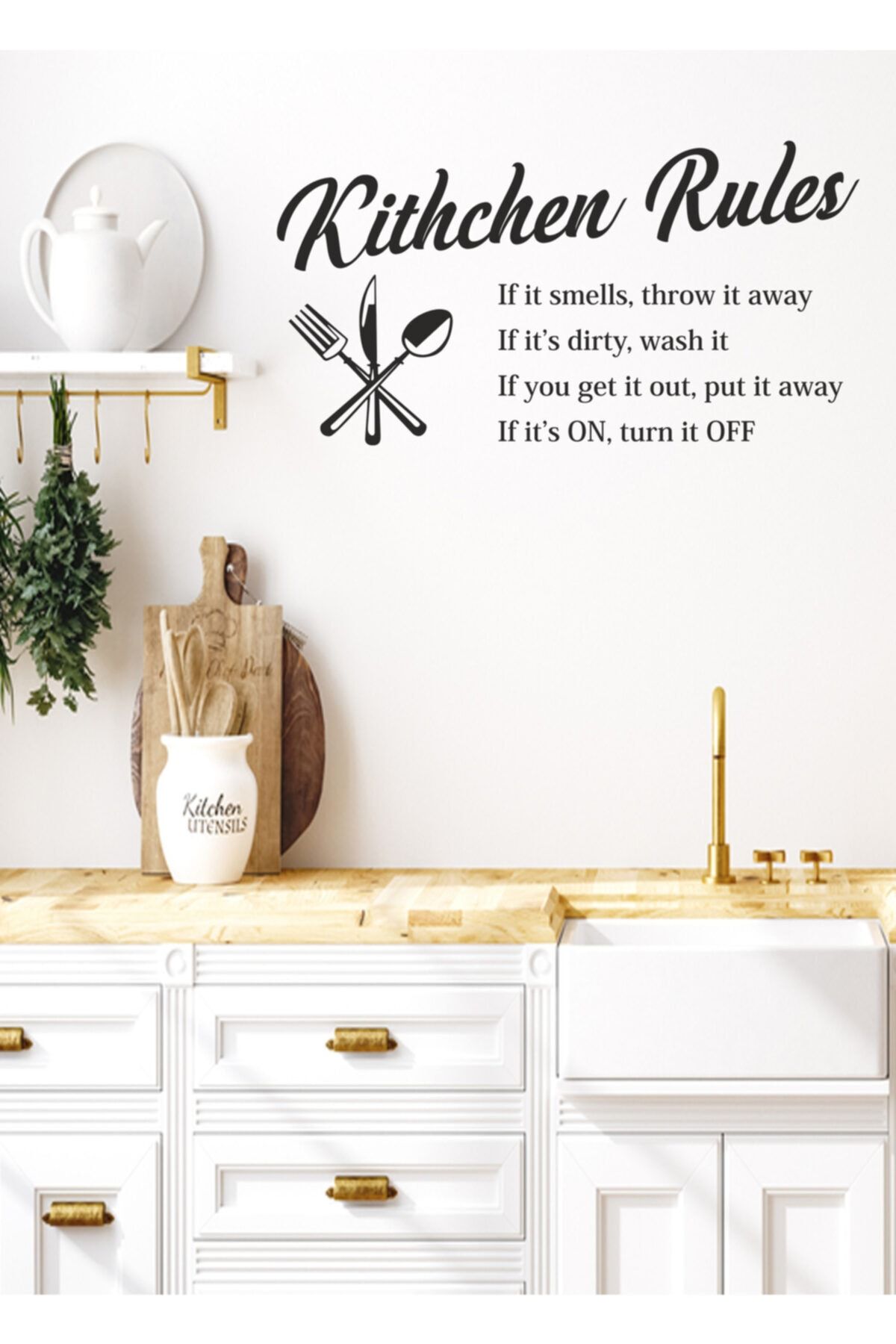Sticker Sepetim-Kitchen Rules Kitchen Rules Wall Sticker 1