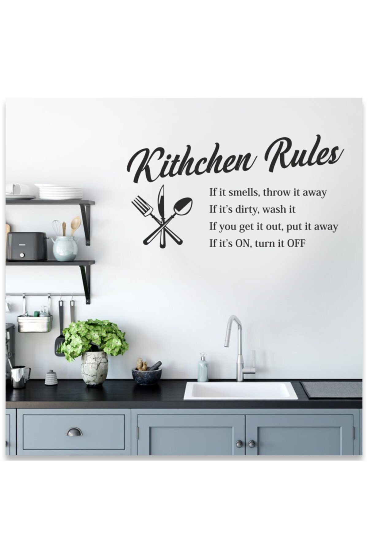 Sticker Sepetim-Kitchen Rules Kitchen Rules Wall Sticker 2