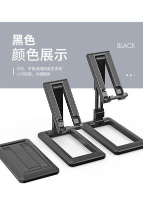 Masaüstü Siyah Telefon&tablet Stand Tutucu Ayarlanabilir 2 Kademeli Katlanabilir Portatif Kaydırmaz TYC00177138298