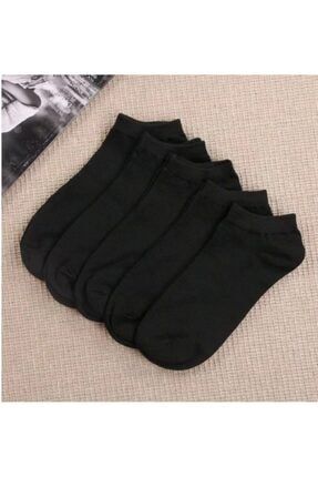 5'li Koton Kadın Siyah Patik Çorap 39