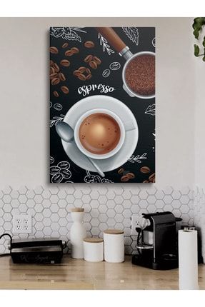 Cafe Caffe Cafeler Kahve Büfe Büfeler Için Abstract Trend Dekoratif Kanvas Canvas Tablo Tablolar cafetek054