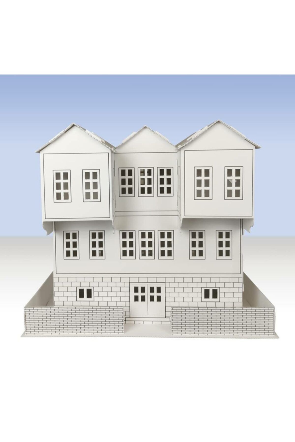 İstoç Türk-Large Size Cardboard Model Painted Ataturk House My Intelligence Developer Trainer Set That Does Not Need Paste 5