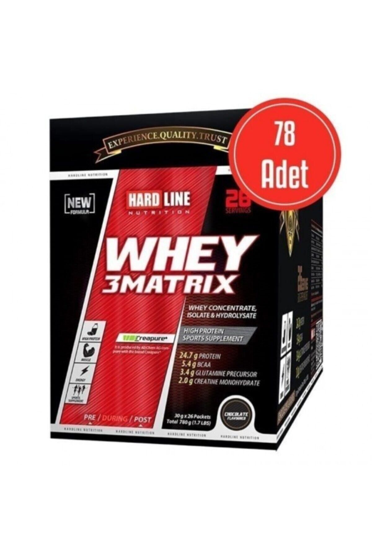 Hardline Nutrition Whey 3 Matrix 30 Gr X 78 Adet 2340 Gr (26 Çikolata - 26 Çilek - 26 Muz)