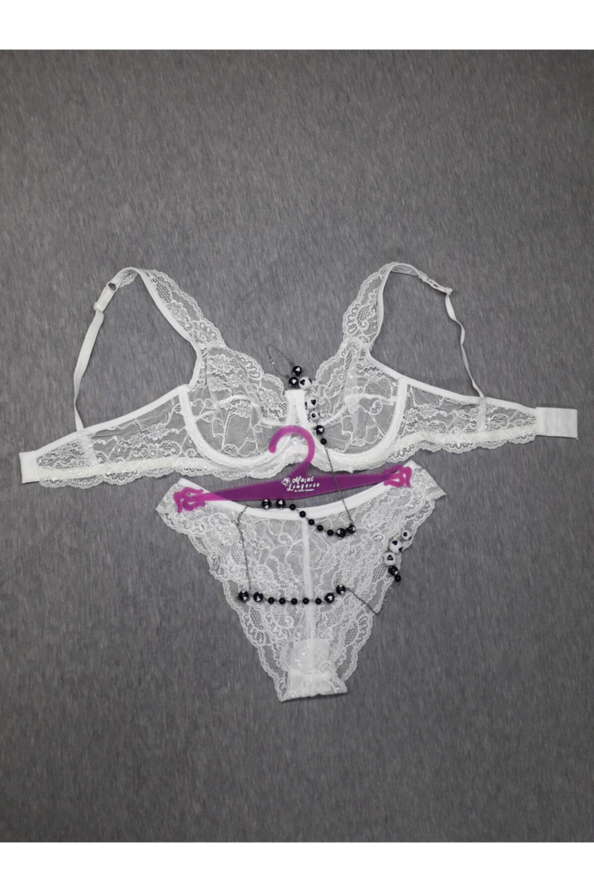 Masal Lingerie Women's Rubber Detailed Cupless Bra Set - Trendyol