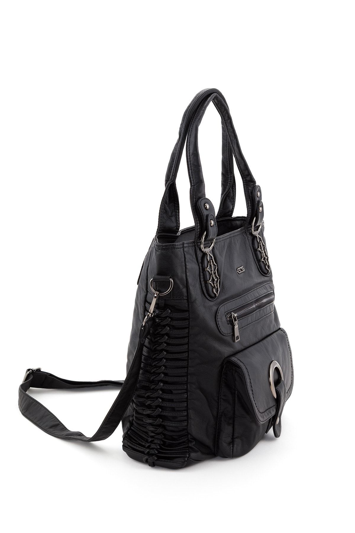 Kipling alvy on sale black convertible handbag