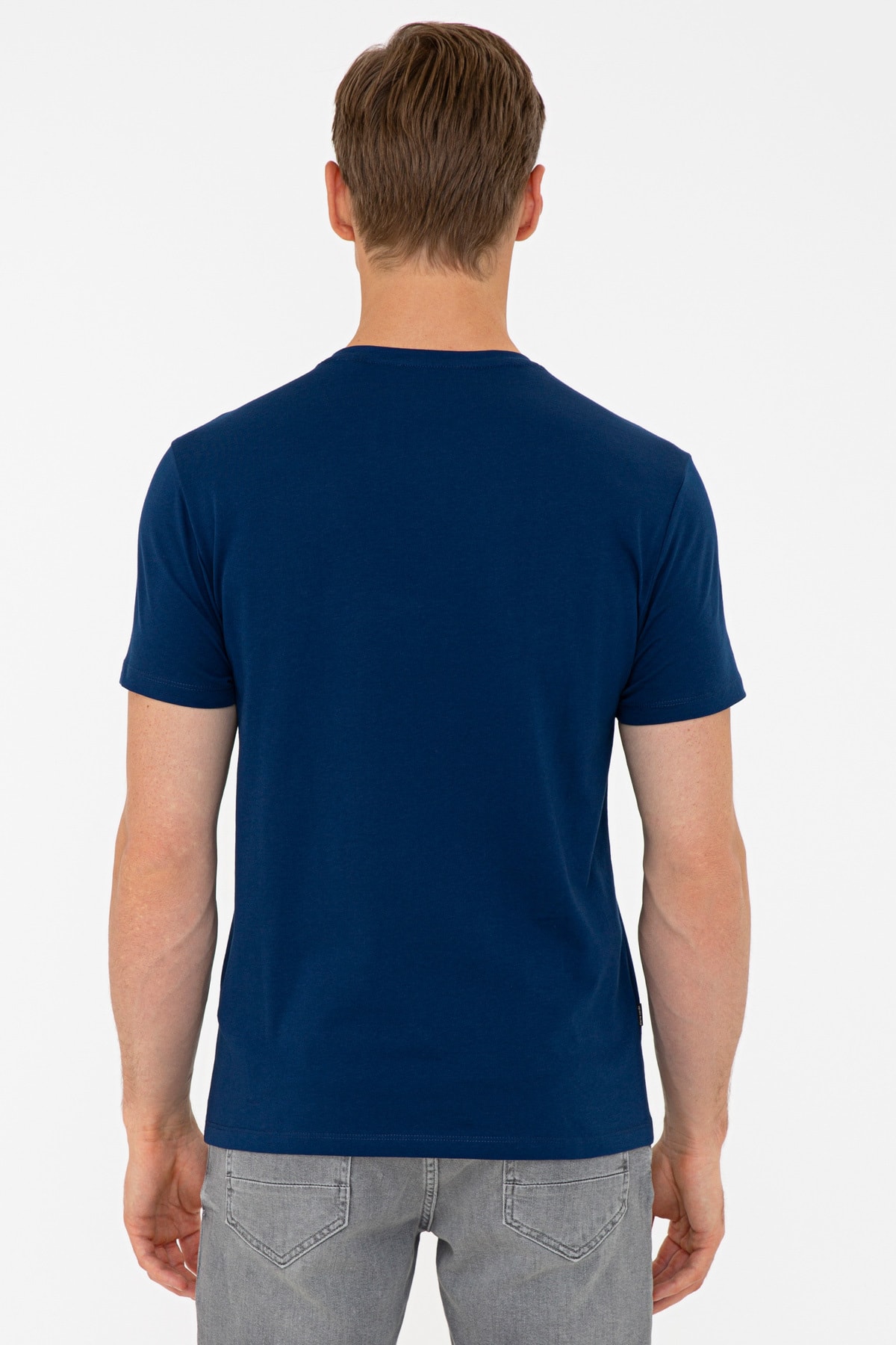 تیشرت مردانه آبی پیرکاردین | G021SZ011.000.1308659 اورجینال - تصویر 3