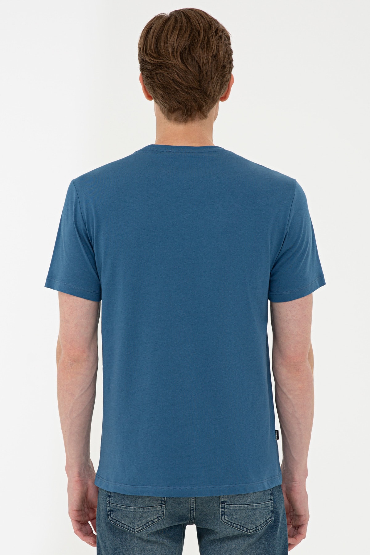 تیشرت مردانه آبی پیرکاردین | G021SZ011.000.1308660 اورجینال - تصویر 3