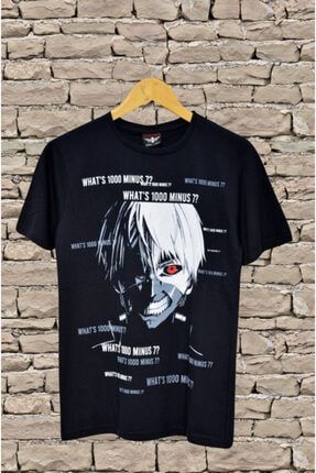 Siyah Tokyo Ghoul Kaneki Ken Baskılı Unisex Anime T-shirt FRK01TGK