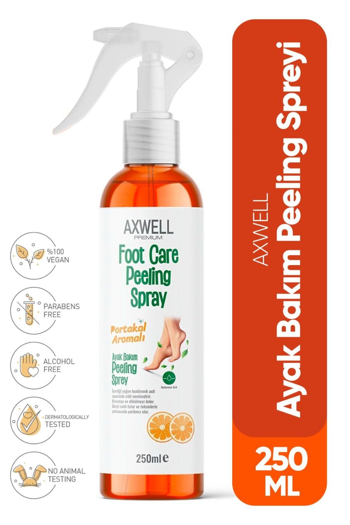 AXWELL PREMIUM Ölü Deri Ve Çatlaklar İçin Portakal Aromalı Bakım Maskesi 250 mL Wonder Foot Mask APS001