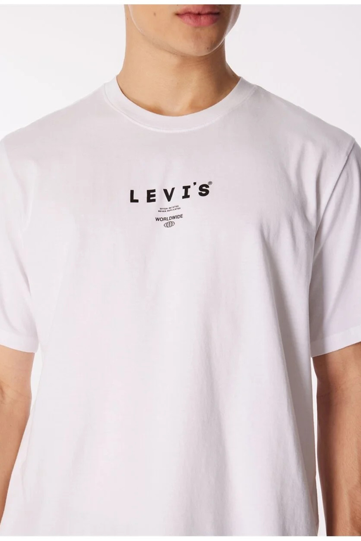 تی شرت لیوایز مردانه 100% پنبه سفید  طرح دار Relaxed/ریلکس    Regular/رگولار Daily/روزانه | Levi's A2082-0154 TR - تصویر 4