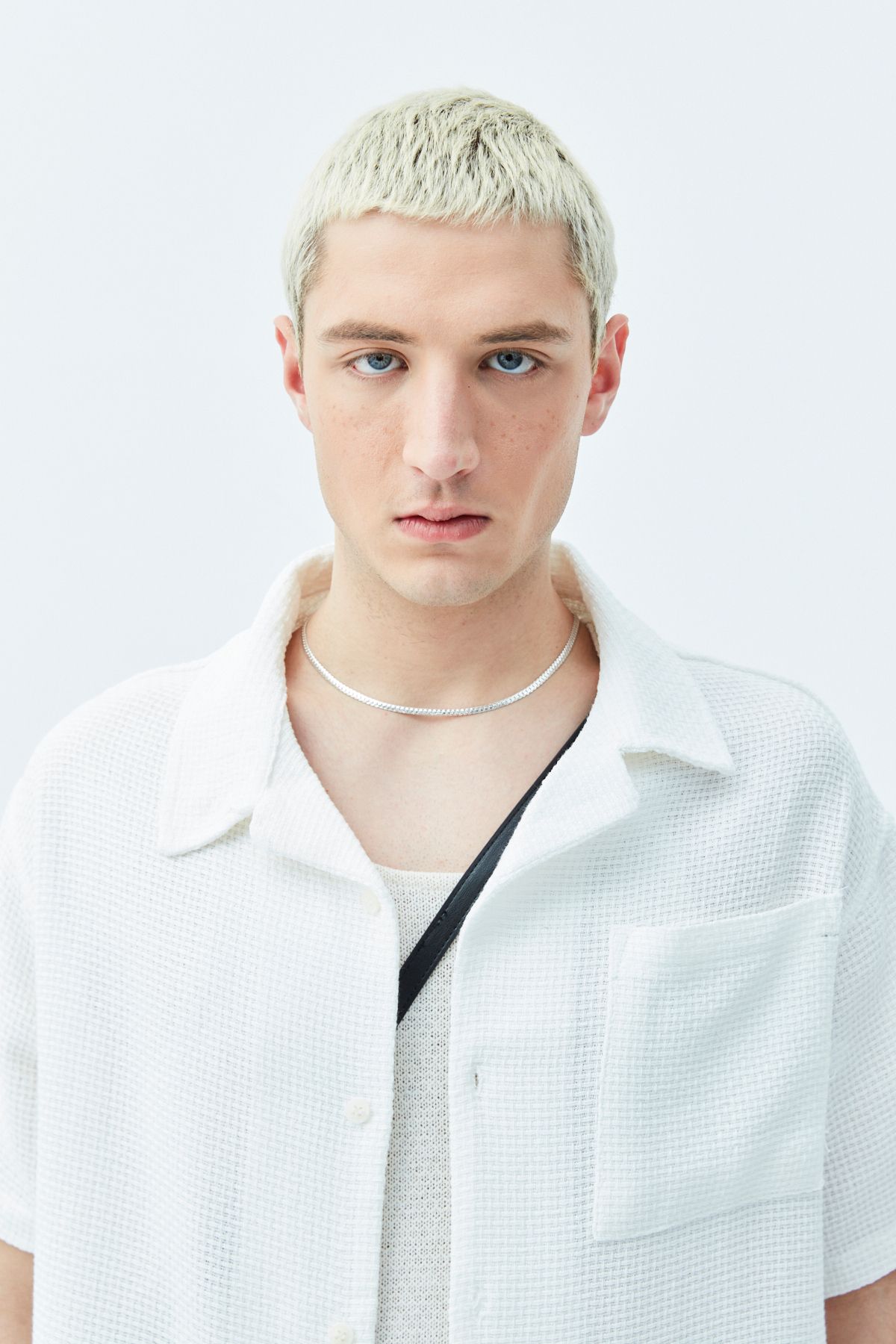 VAMOSCLO-White Basic Oversize Linen Set 4
