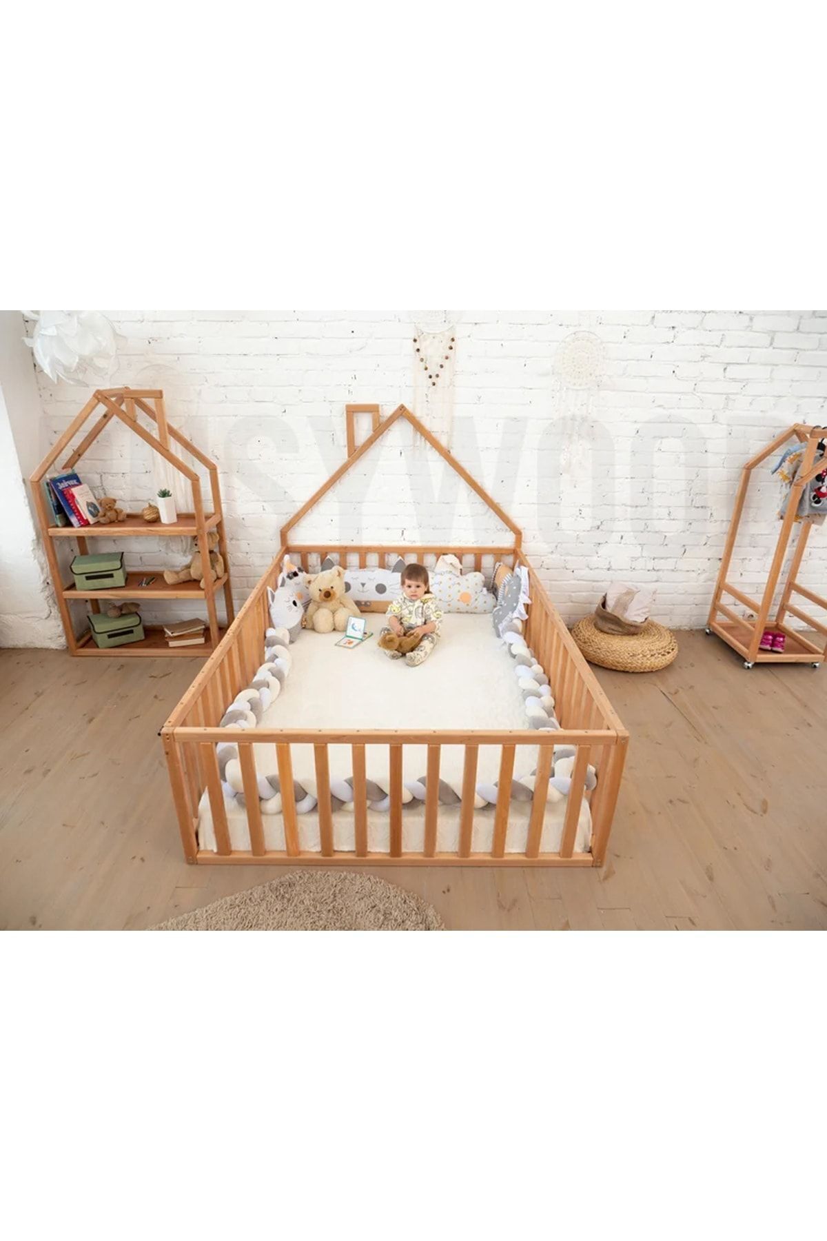 OPPİPO Ahşap Montessori Karyola - Masif Ahşap Karyola - Montessori Çocuk Ve Bebek Yatak Opmont-08 fotoğrafı 6 (önizleme)