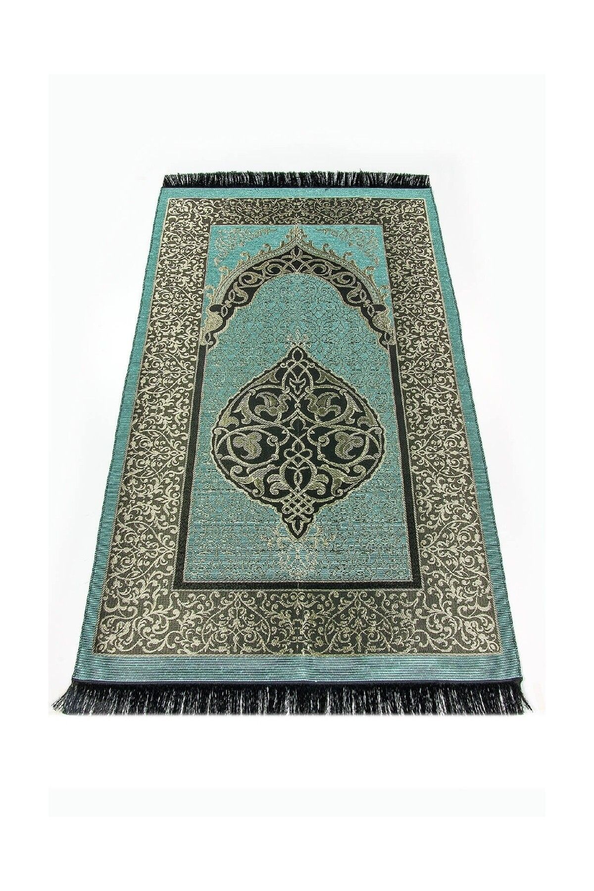 Ihvan Economic Ottoman Taffeta Prayer Rug - 0150 - Молитвенный коврик из зеленой тафты