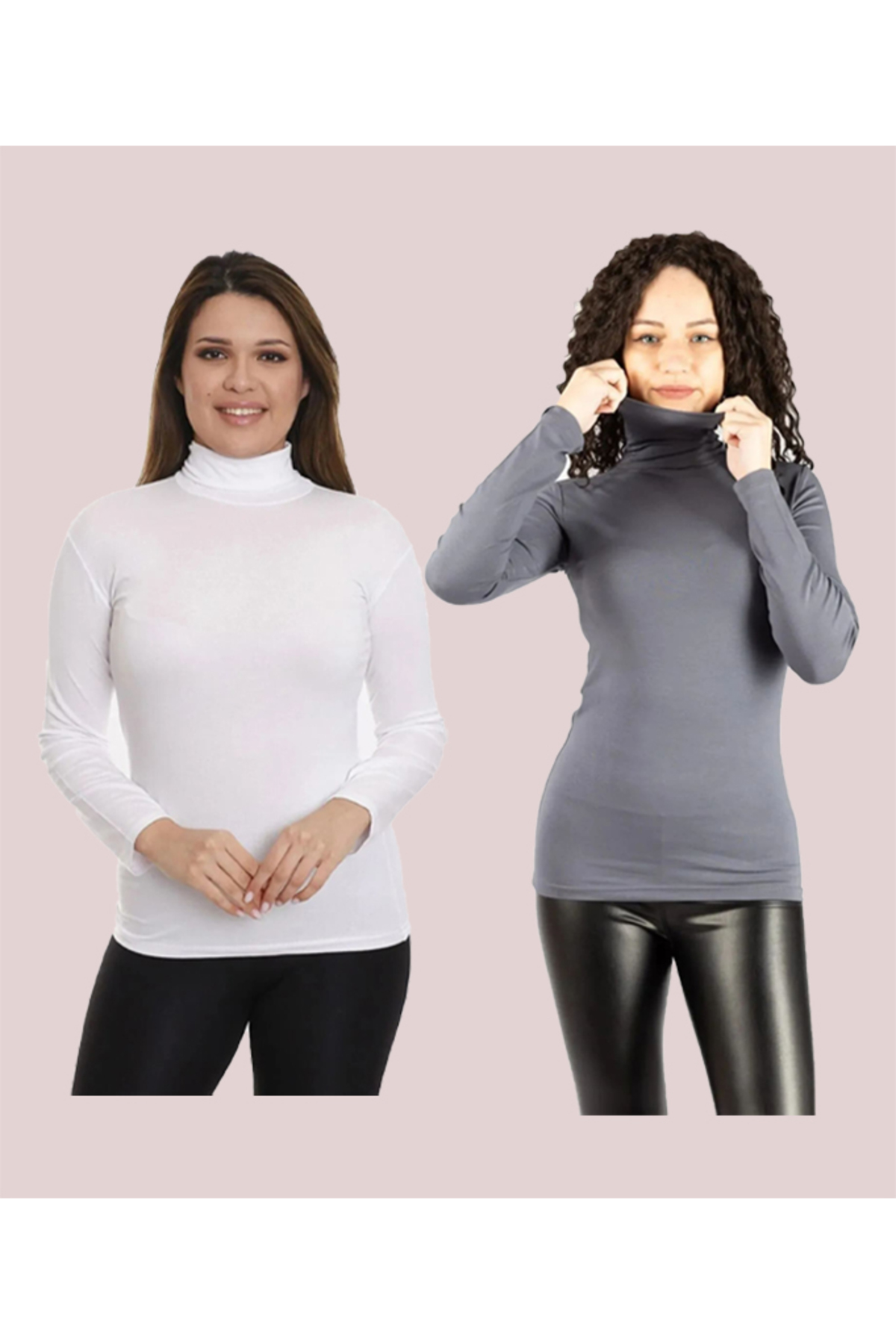 Women's Long Sleeve HALF Throat FISHERMAN Lycra Combed Cotton Waistband 2 Pieces Body (2 Pieces)