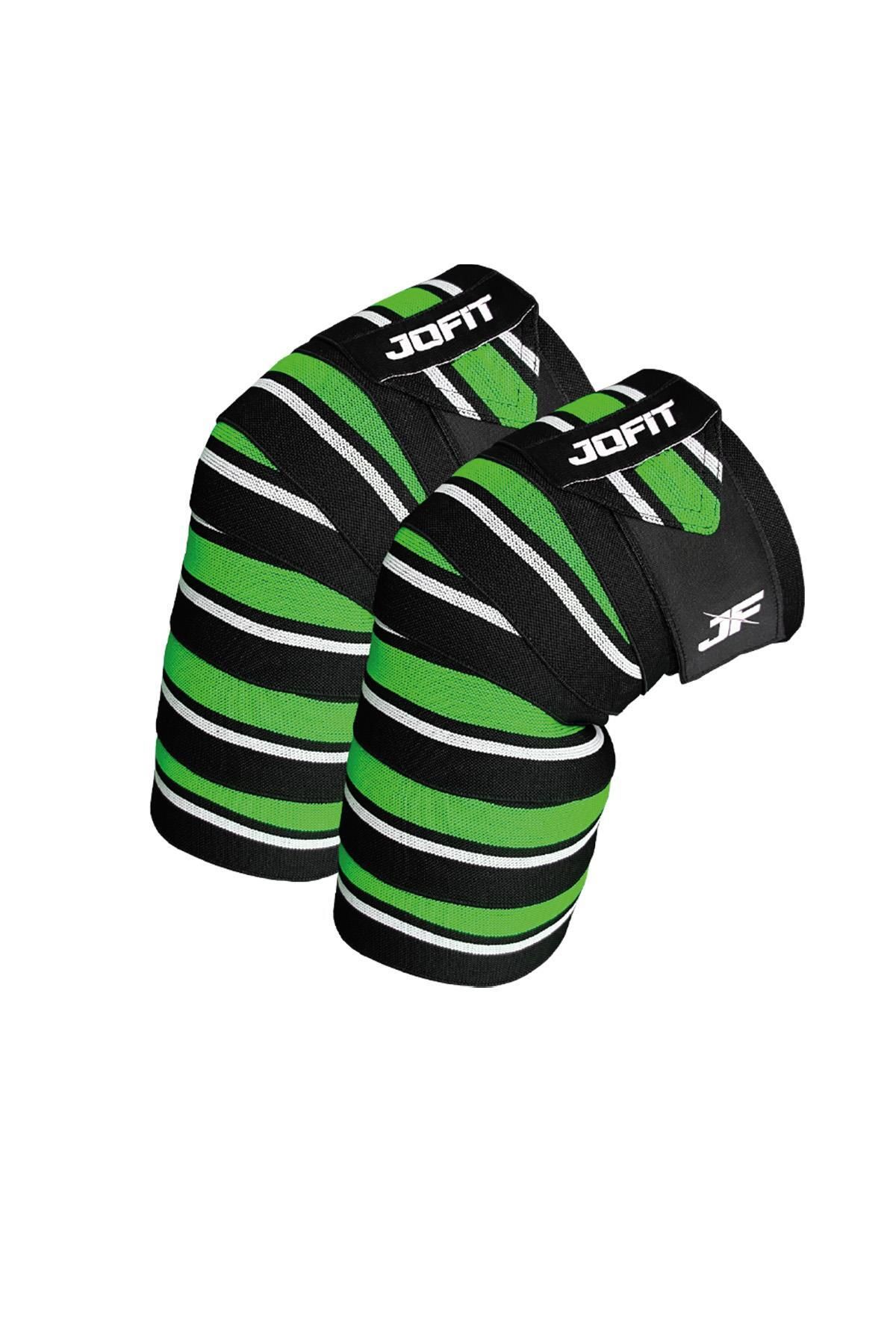 jofit Knee Wraps / Diz Bandajı - 2'li Paket - Siyah-Yeşil