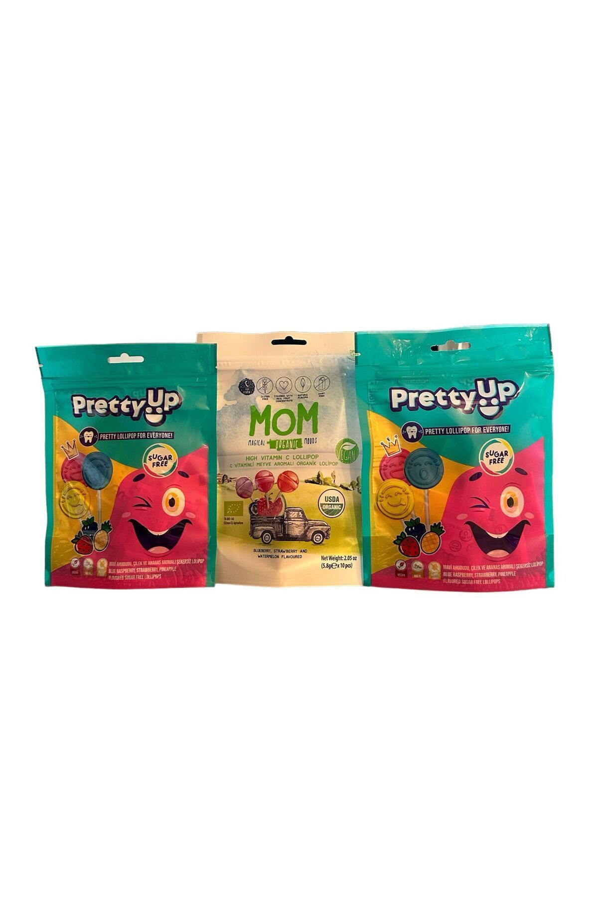 Organik Lolipop Seti 1 PK Mom Lolipop + 2 PK Pretty Up Lolipop