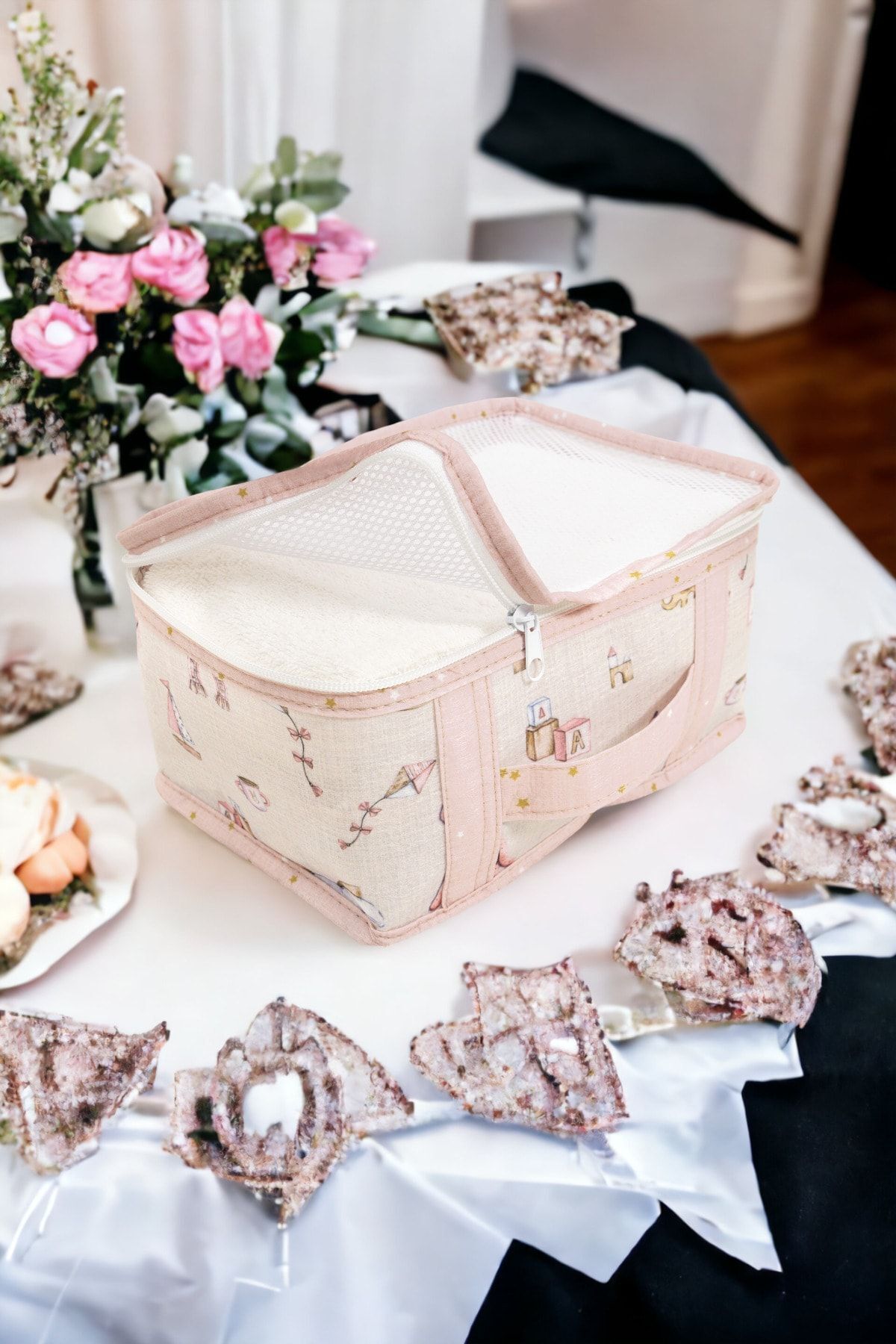 Milenay Anne Bebek 6'lı Seyahat Seti, Bavul Organizer, Bebek Odası Düzenleyici, Pembe Renk fotoğrafı 3 (önizleme)