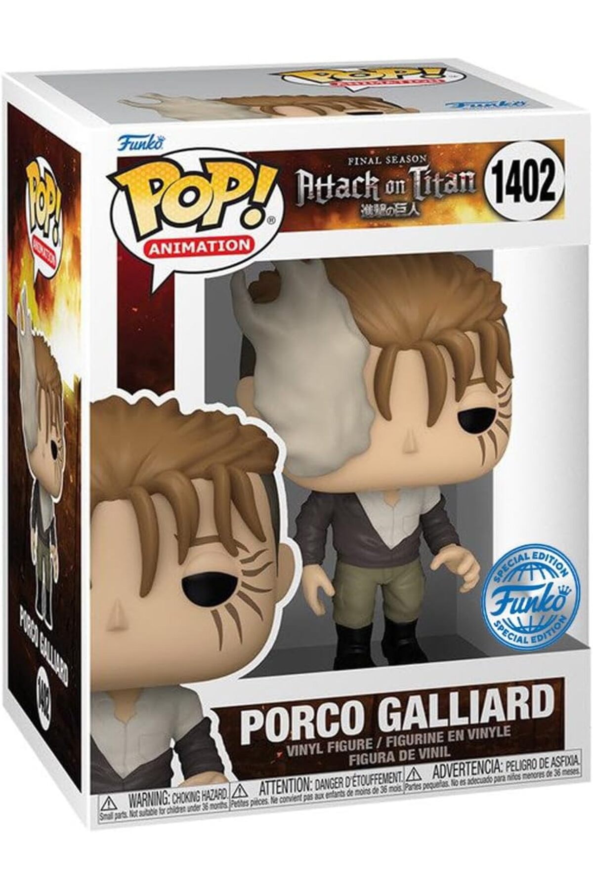 Funko Pop Attack on Titan Porco Galliard #1402 Pop Special Edition