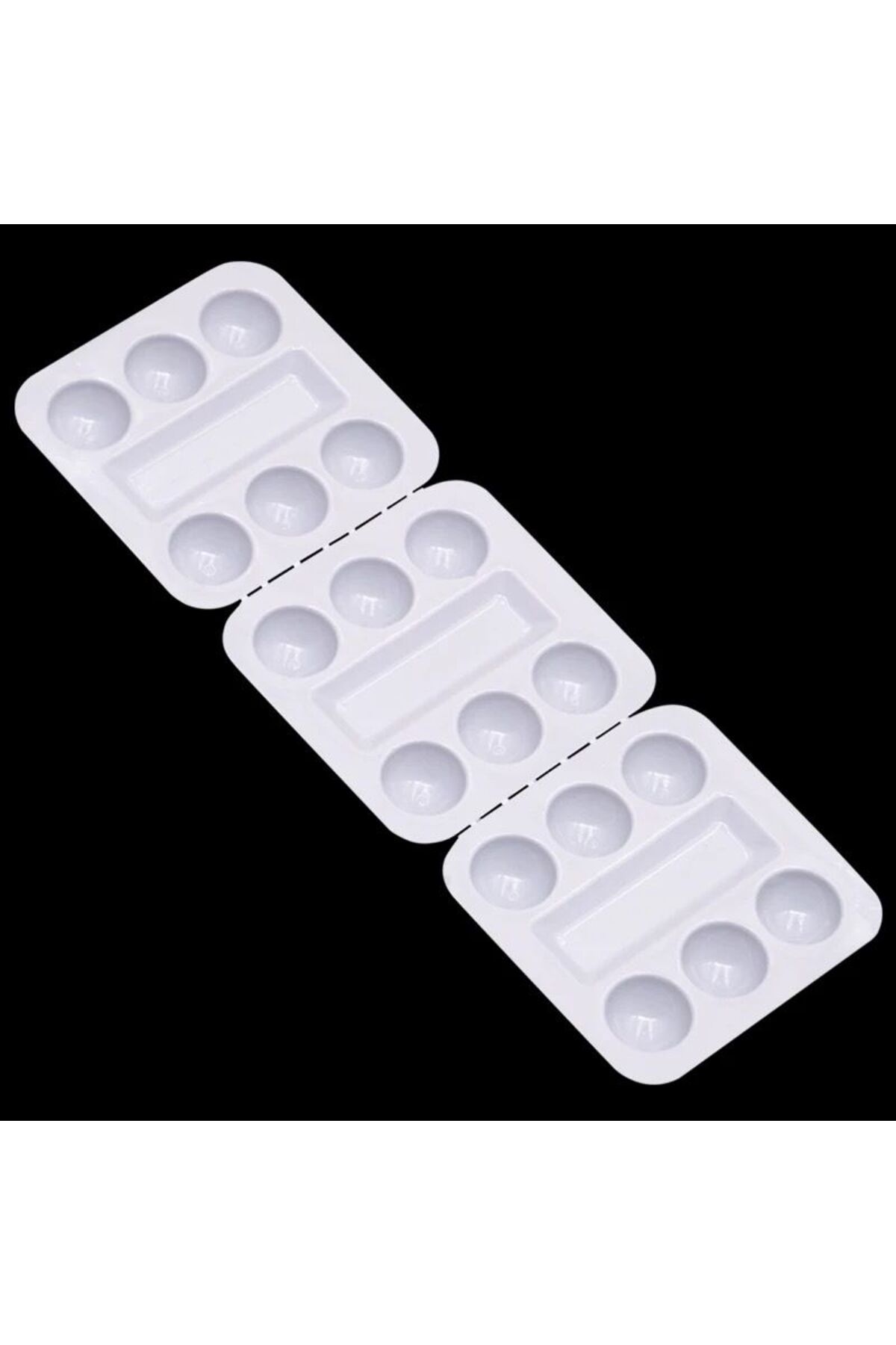 30 adet palet plaka karıştırma plakası Lab 6 yuvası tek kullanım plastik pigment karıştırma aracı — PALET1 — تصویر 5 از 6