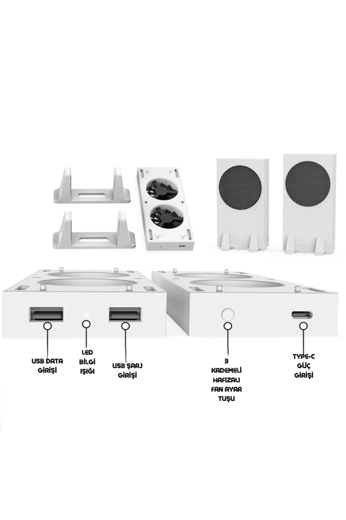 TYX-0658 Xbox Series/S Kademeli Soğutucu Fanlı Dikey Stand 2