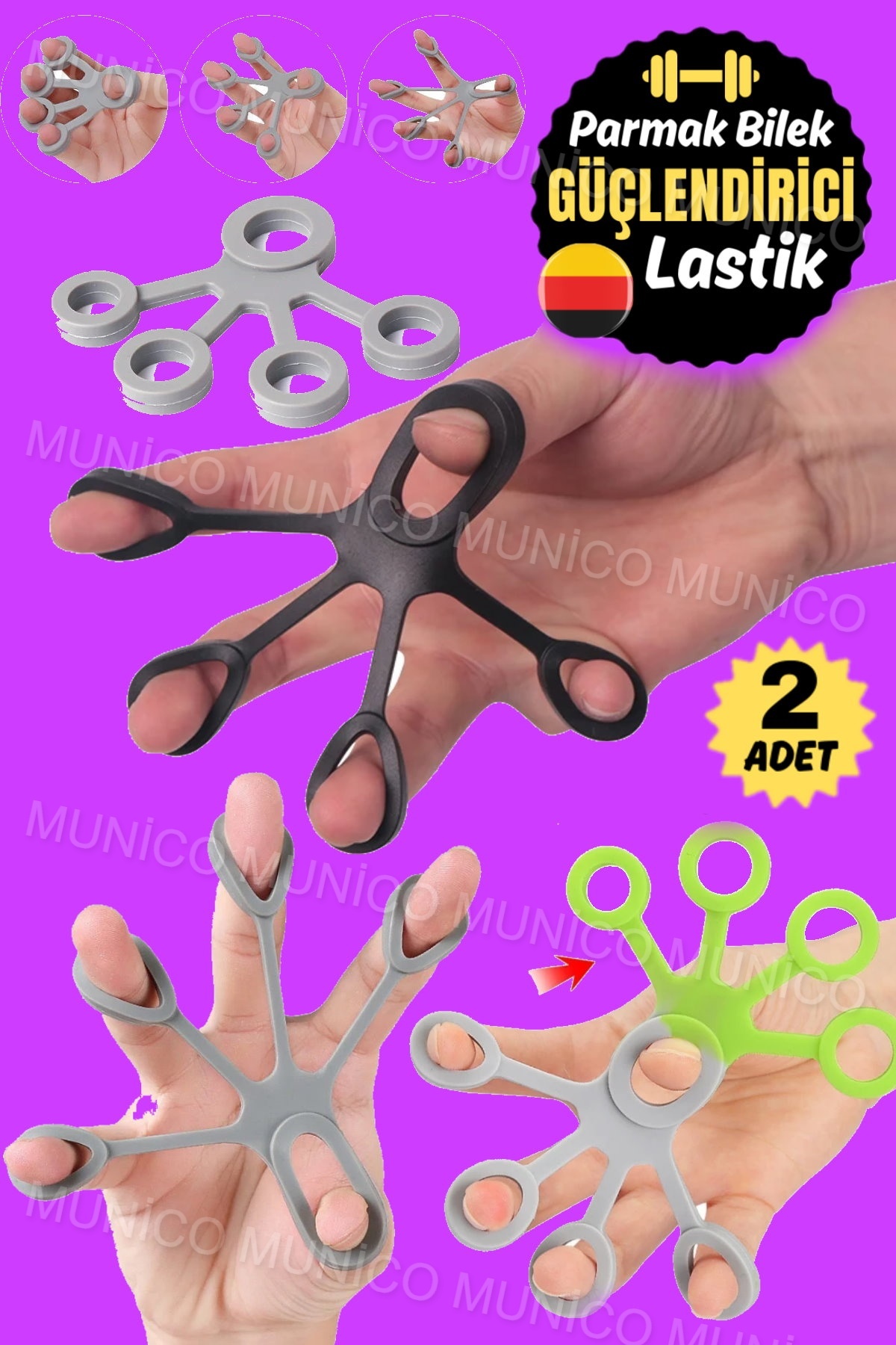 2 Pcs Silicone Finger Extender Exercise Hand Grip Elderly And Patients Postoperative Finger