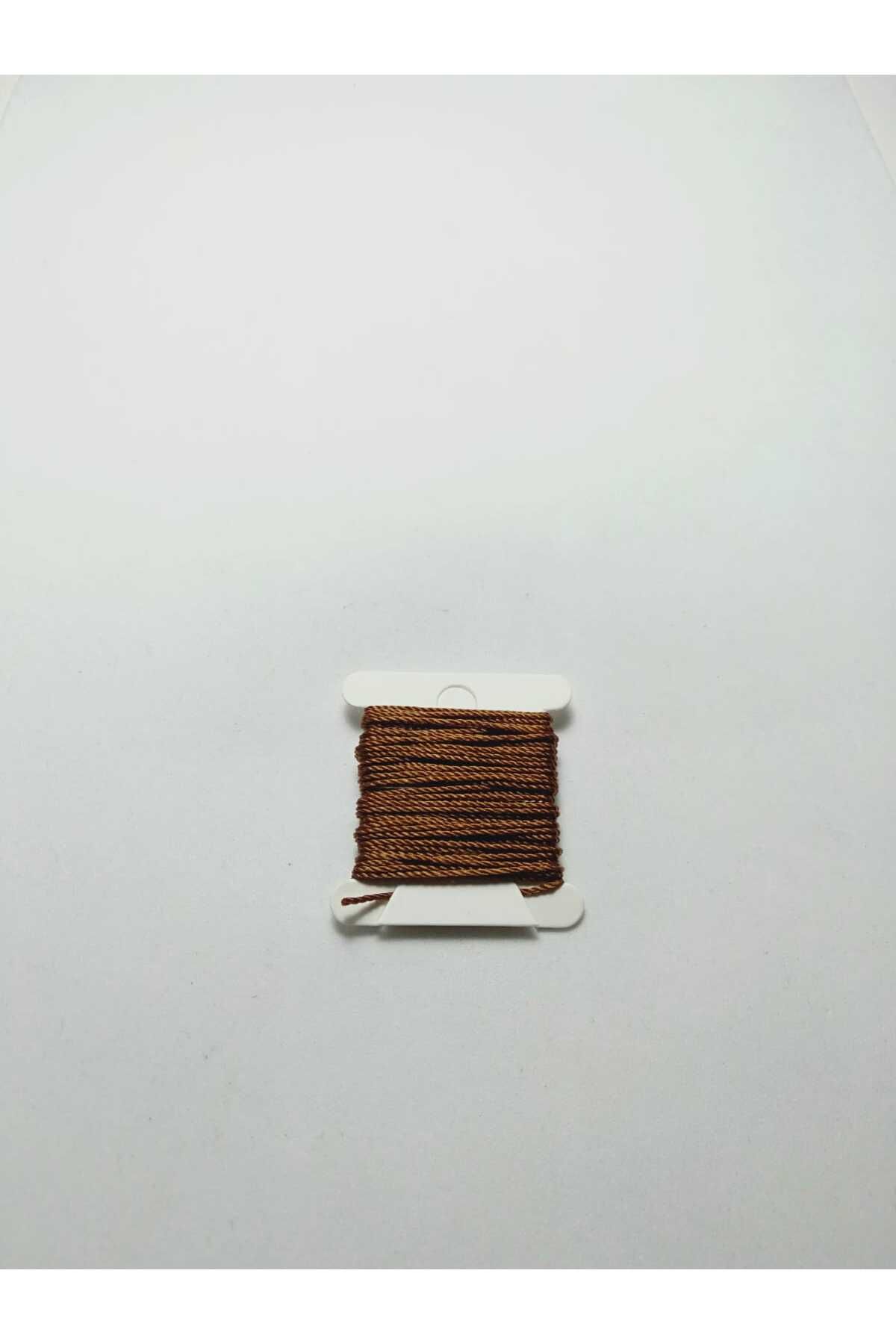 0.8 Mm 3 Metre Tesbih İpi Altın Kahve Renk