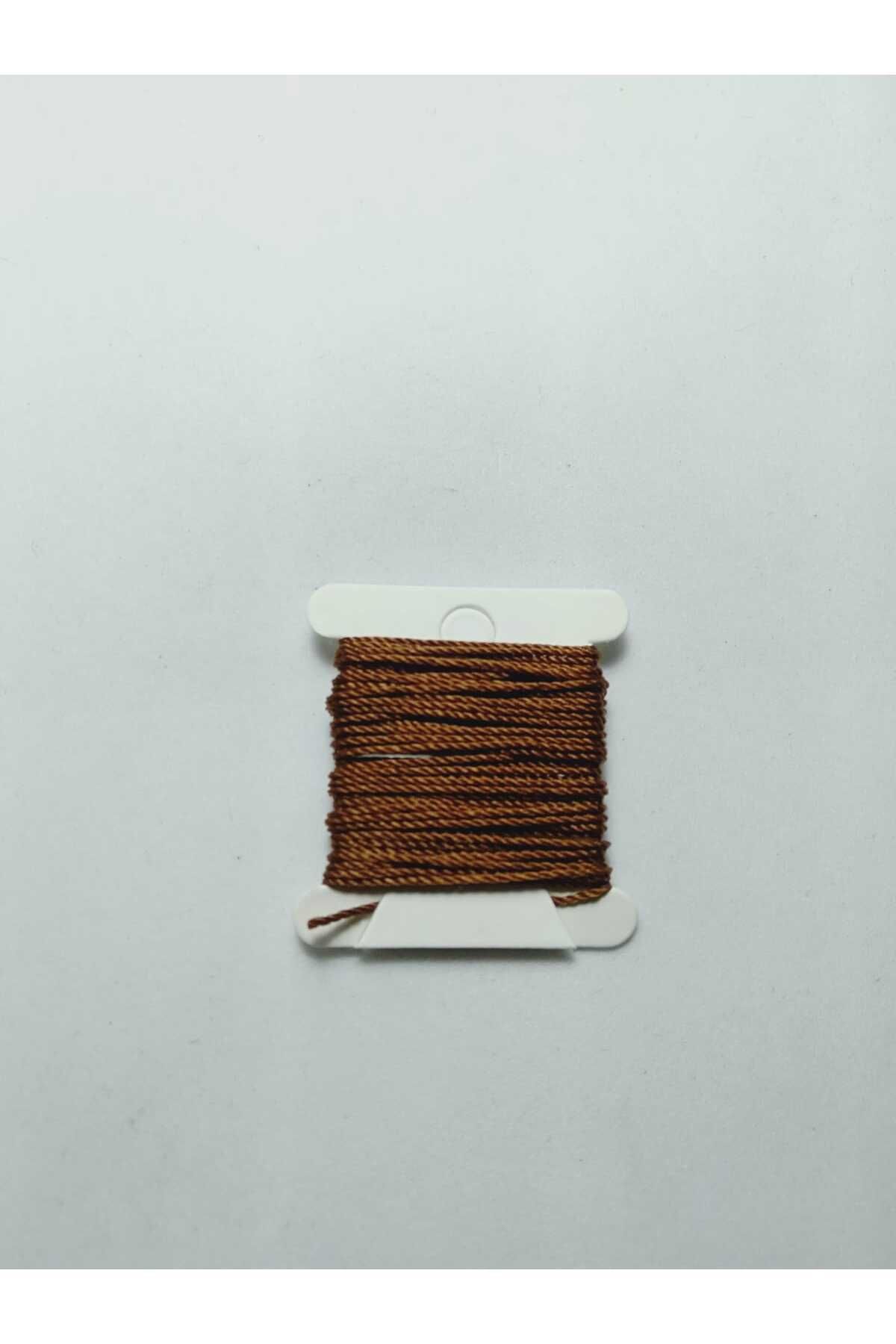 0.8 Mm 3 Metre Tesbih İpi Altın Kahve Renk