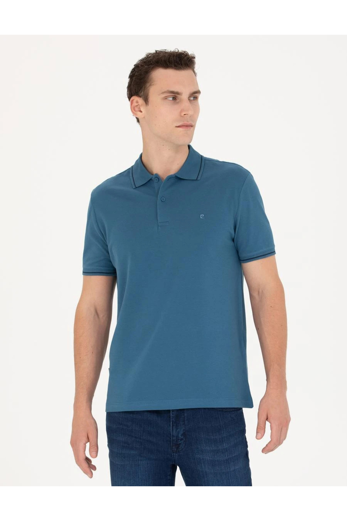 پولوشرت مردانه راسته آستین کوتاه | پیر کاردین Pierre Cardin G021GL011.000.1756951 - تصویر 3