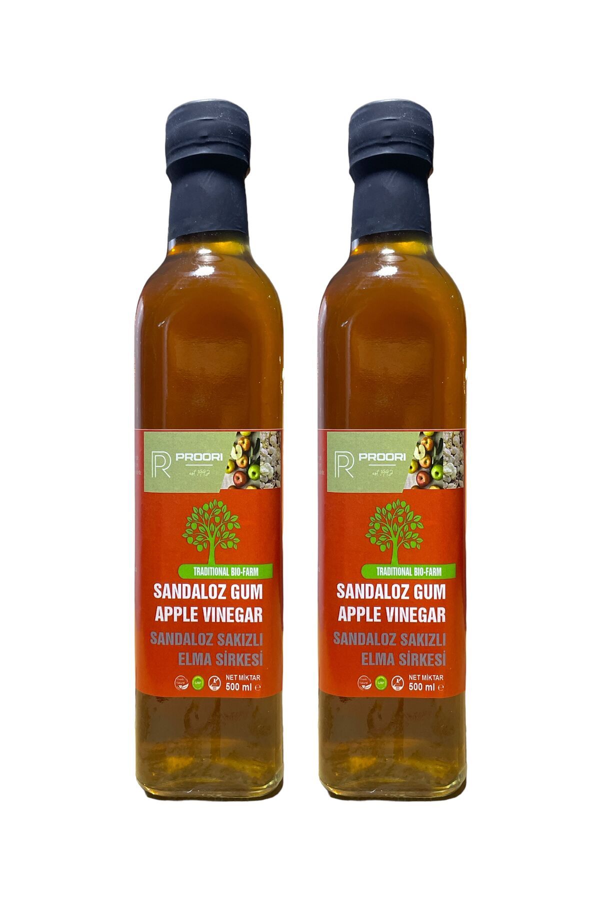 Sandaloz Sakızlı Yeşil Elma Sirkesi Hızlı Toksin,ödem Attırıcı Içilebilir Doğal Detox Sirke 500 ml