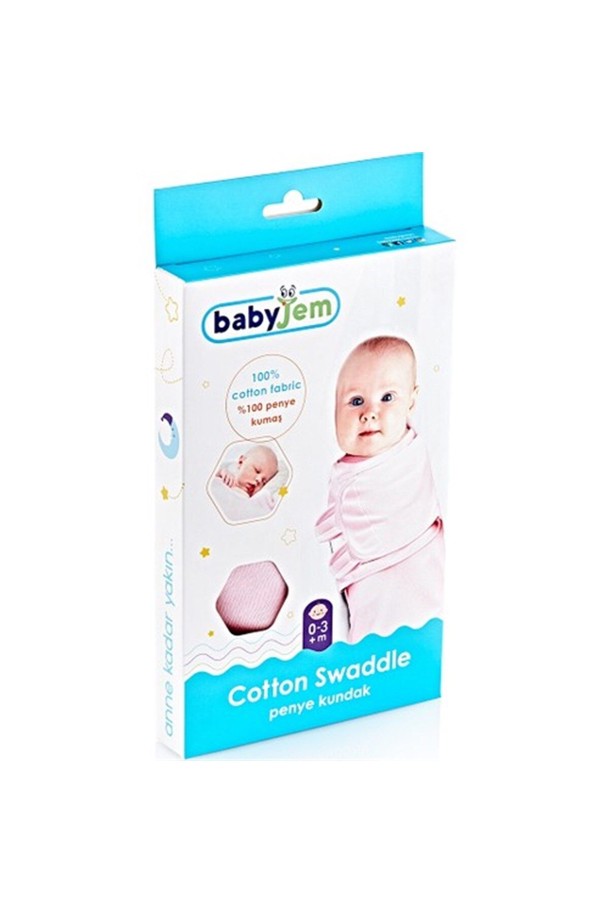 Babyjem Înfășat Din Bumbac Pieptănat 430 Somon - One Size