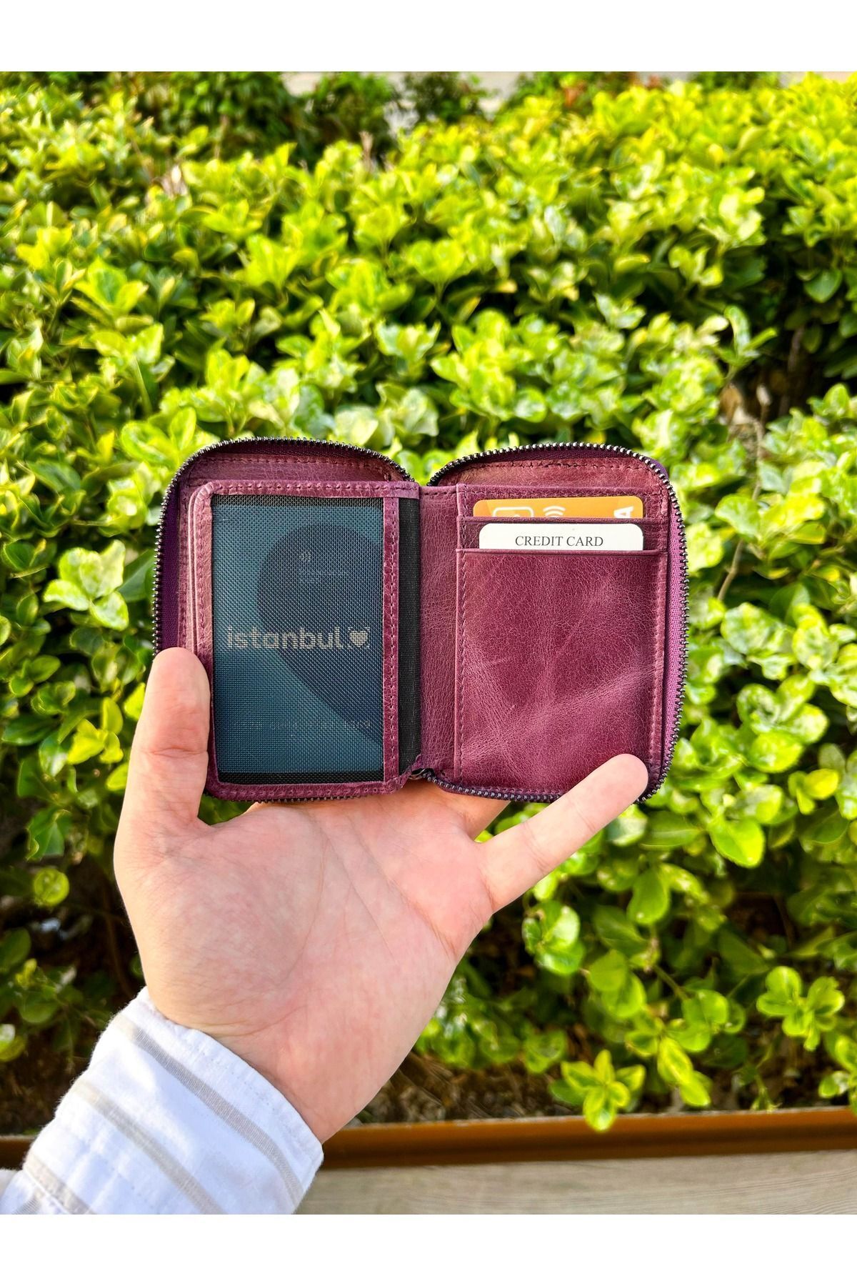 کیف پول مردانه بنفش Convolantis | GAMACV746662984028 اورجینال - تصویر 6