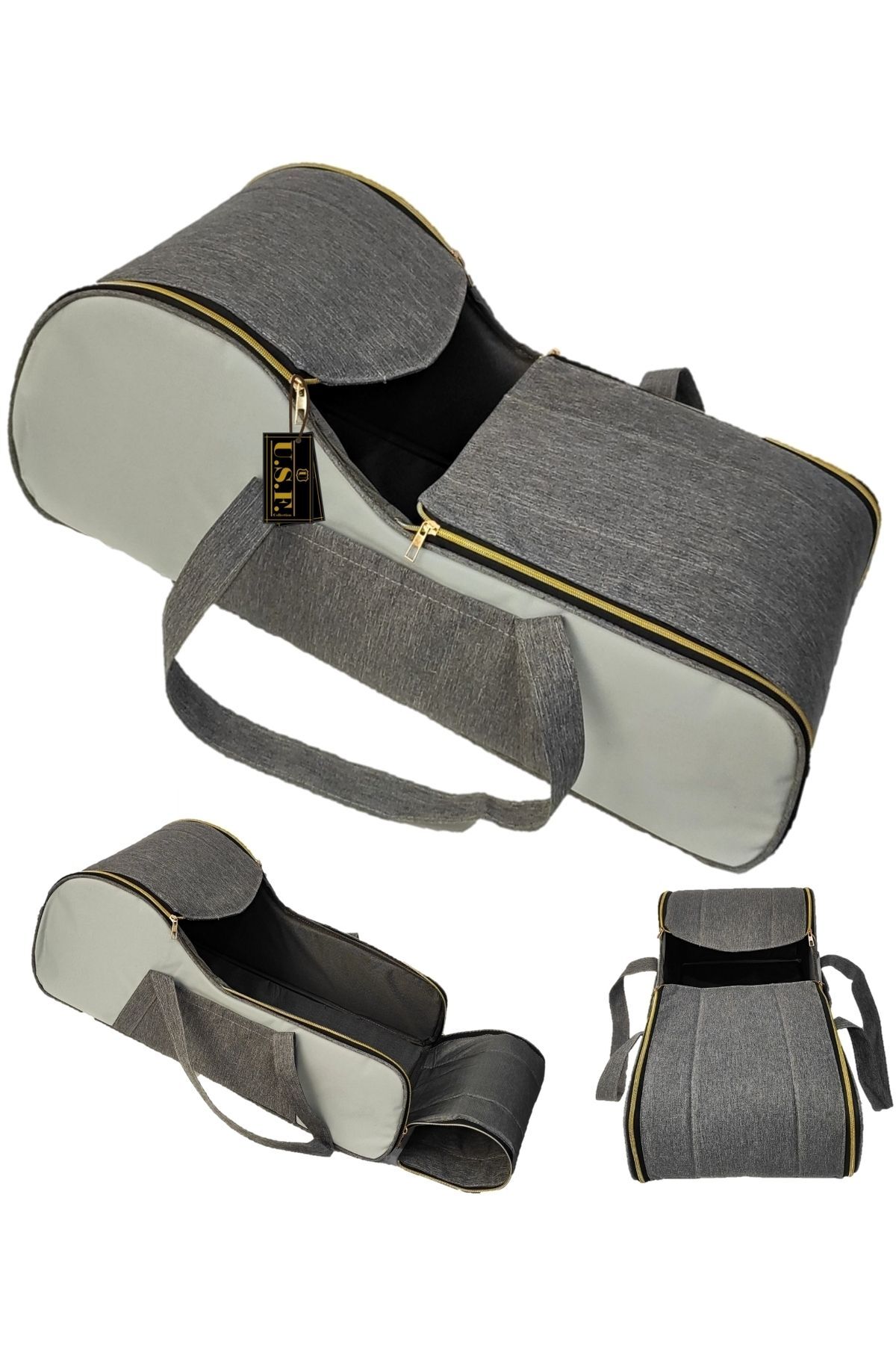 USF Çift Yönlü Bebek Taşıma Kanguru Portbebe Ana Kucağı Bebek Bakım Çantası Hastane Çıkış Çantası 4 Lü fotoğrafı 6 (önizleme)