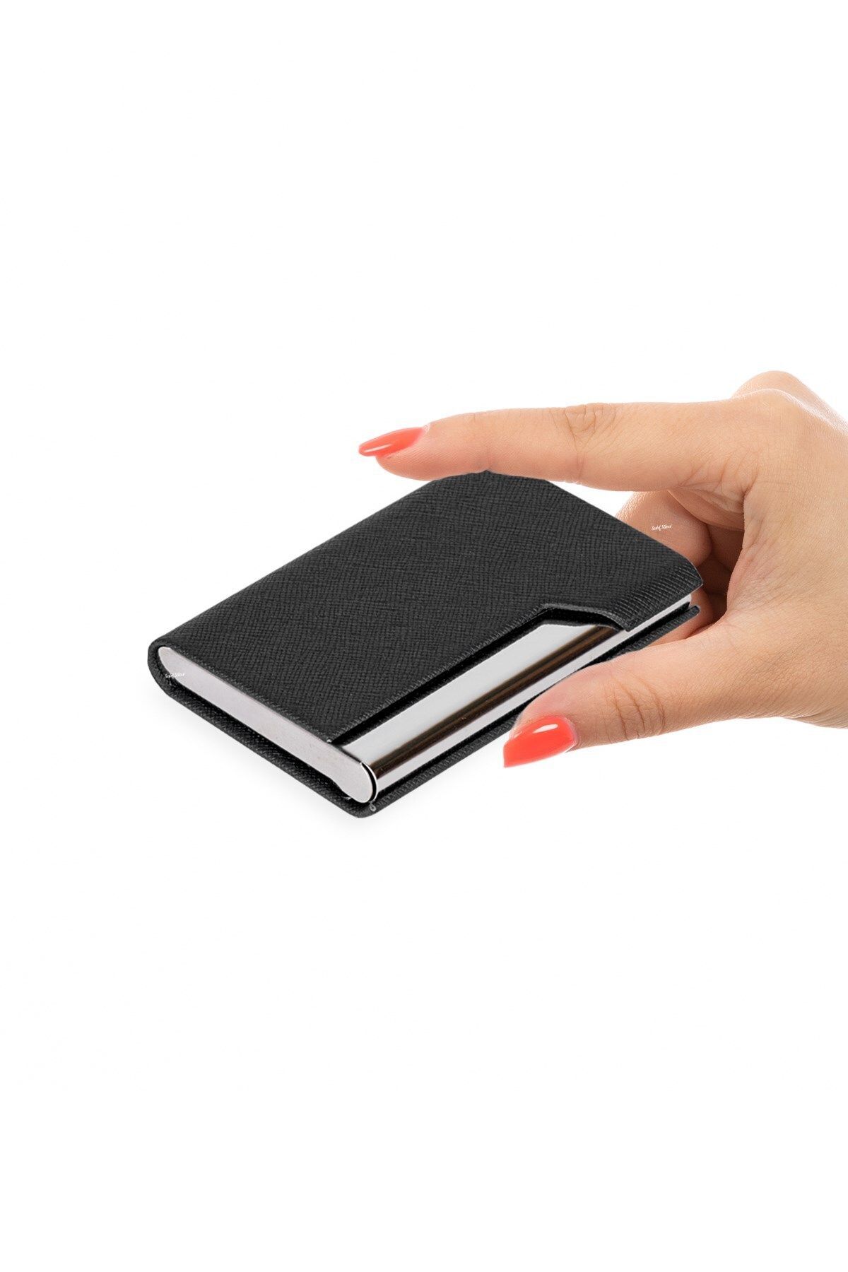 SEDEF SİLVER  Şıklığı ve Dayanıklılığı Buluşturan Suni Deri Cüzdan Metal Kartlık ve Kartvizitlik - Görsel 6