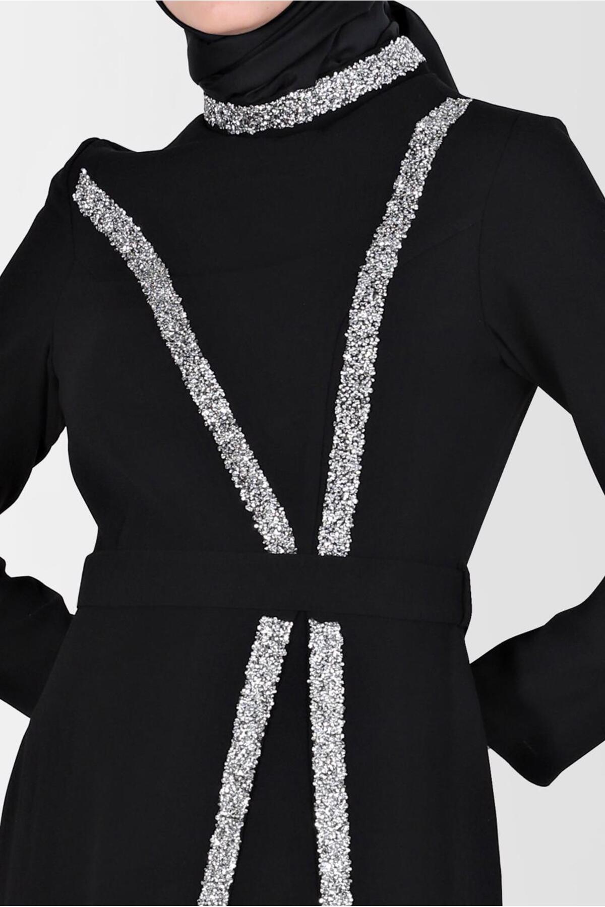 مانتو ابایا زنانه آلوینا | 22YABL0050202 Alvina - Image 4