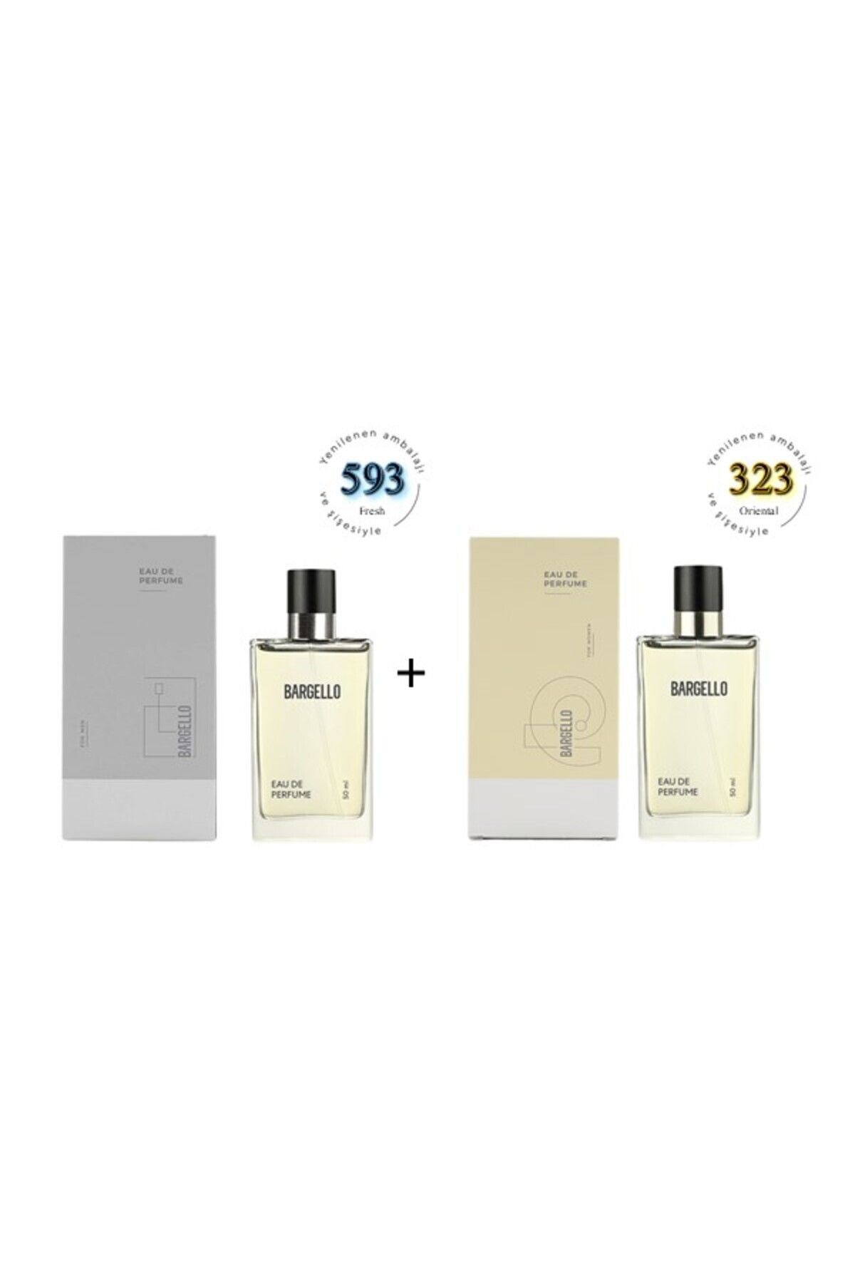 593 + 323 عطر مردانه / زنانه edp 50 میلی لیتر تازه / شرقی Bargello