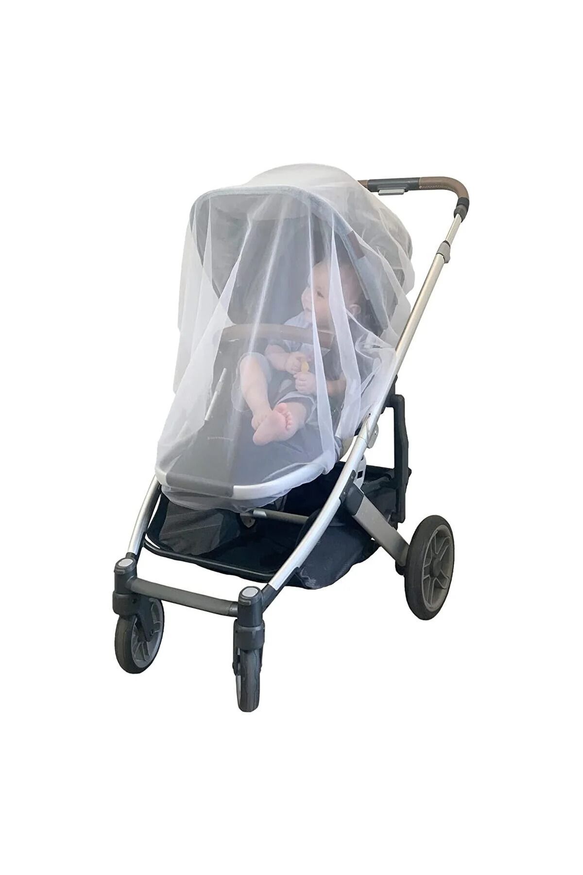 Özlem Toys Bebek Arabası Puset Ana Kucağı Sineklik(BEYAZ RENK-BÜTÜN BEBEK ARABALARINA UYUMLUDUR) fotoğrafı 2 (önizleme)