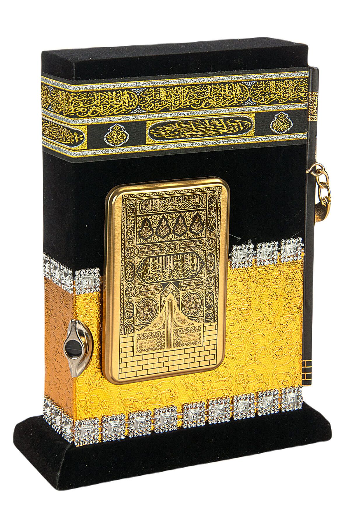 Ayfa Publications Священный Коран с каменной моделью Каабы - мальчик Хафиз - золото 4897654301874