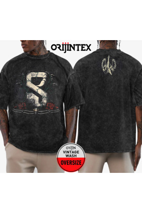 orijintex Scorpions Sting in The Tail Ön Arka Baskılı Yıkamalı Oversize Tshirt