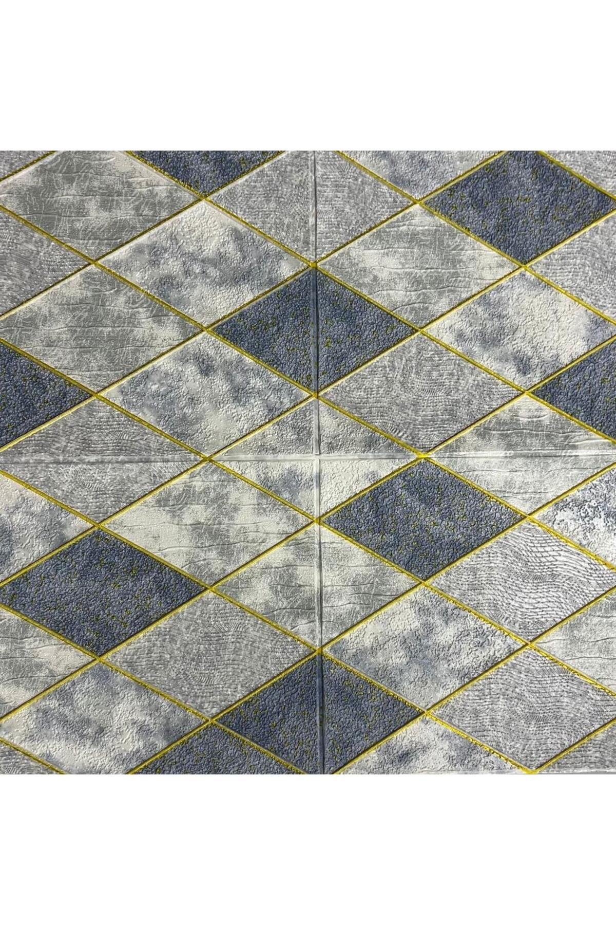 Renkli Duvarlar Kendinden Yapışkanlı 3D Modern Baklava  Desen Salon Mutfak Duvar Kağıdı Paneli 70x35cm 1 Adet NW157