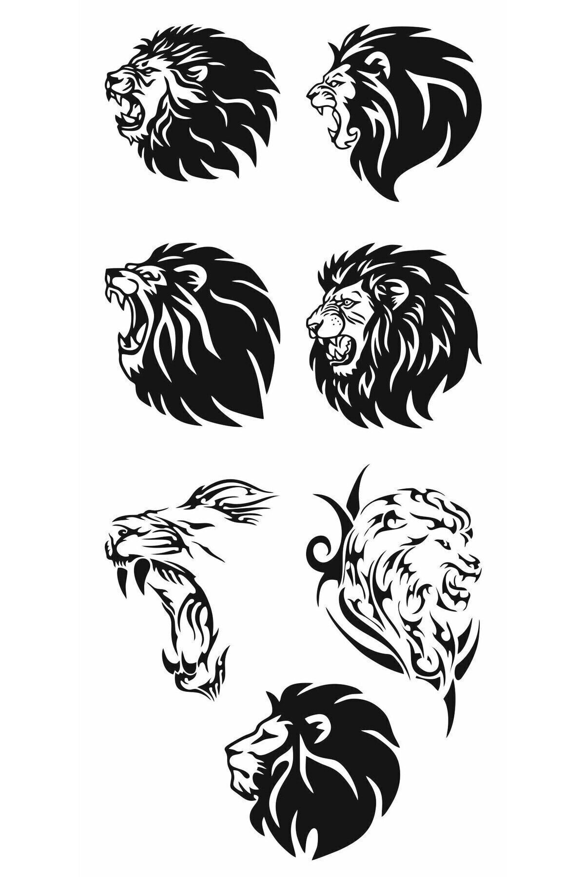 Trendonline Aslan Geçici Vücut Dövmesi