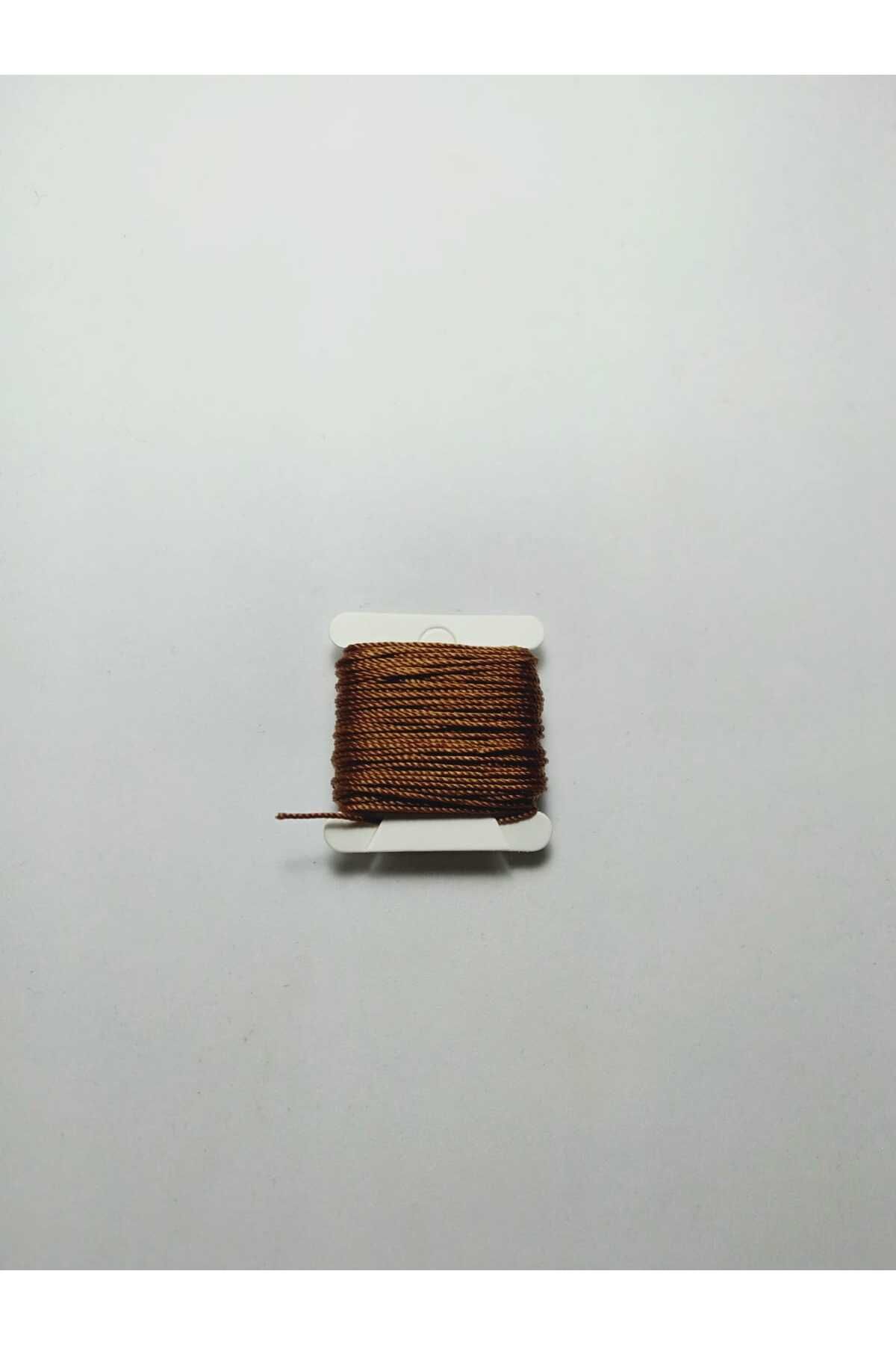 0.8 Mm 10 Metre Tesbih İpi Altın Kahve Renk