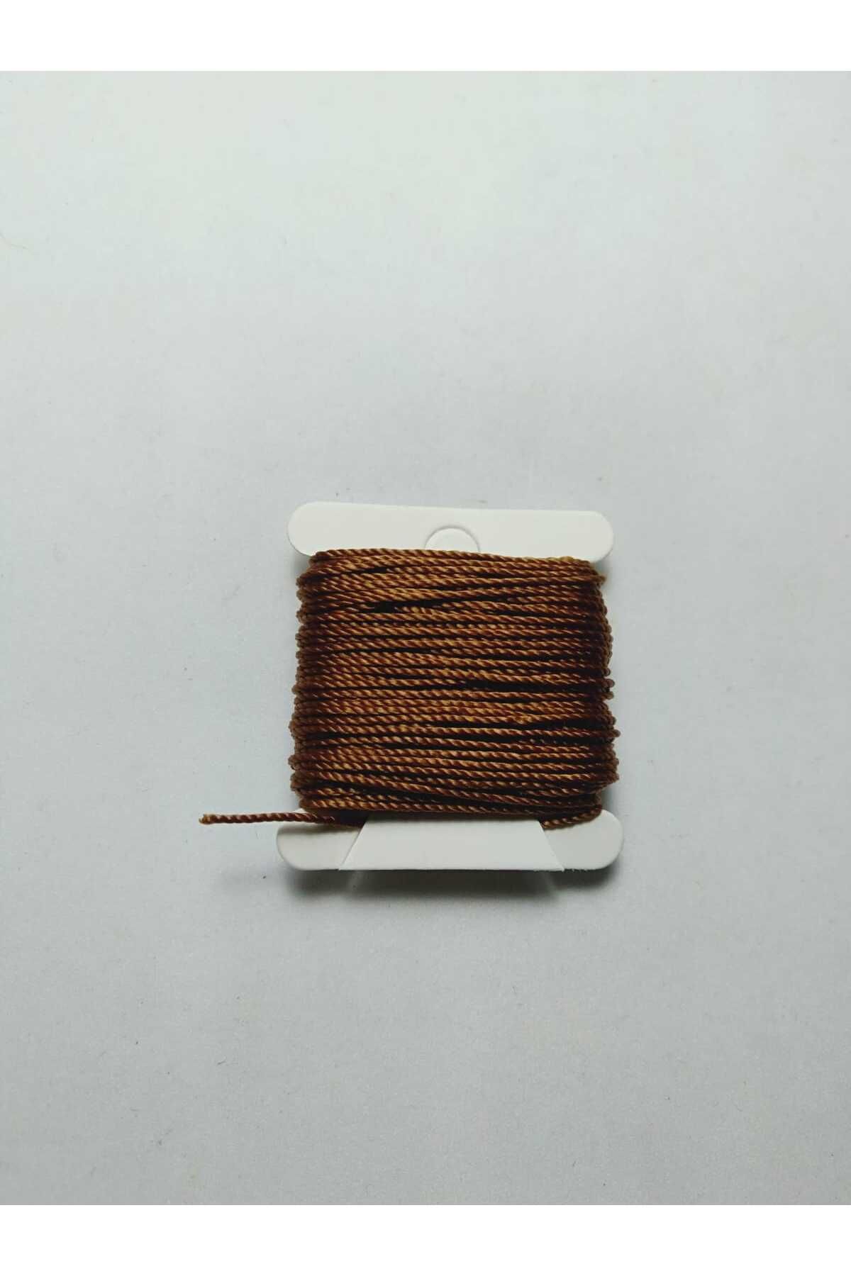 0.8 Mm 10 Metre Tesbih İpi Altın Kahve Renk