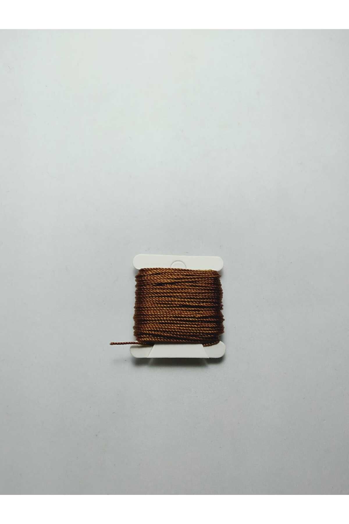0.8 Mm 10 Metre Tesbih İpi Altın Kahve Renk
