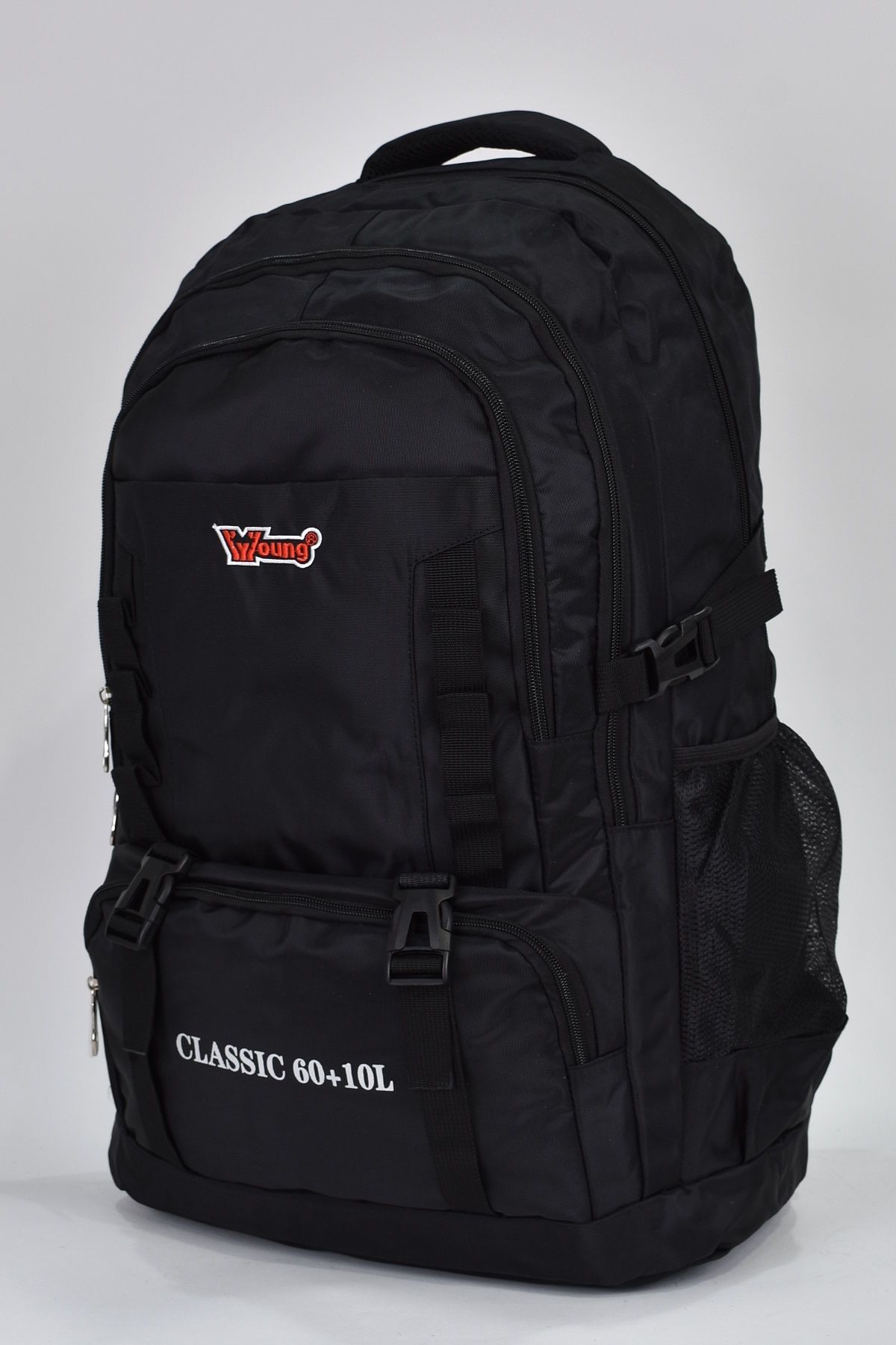 ELATAE-Young Ultra Light Luxury Fabric Multi-Eye Daily Mountaineer Backpack Μαύρο 60+10 λίτρα 51507 2
