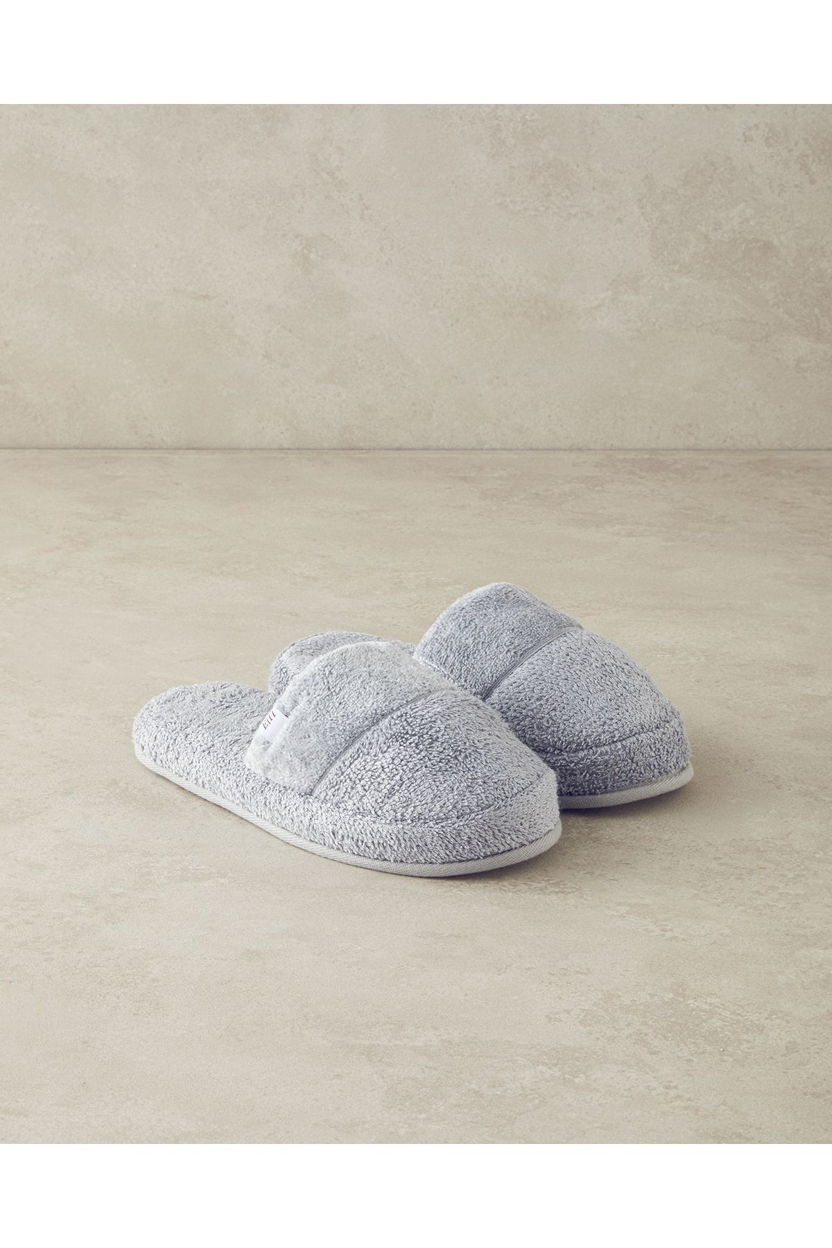 دمپایی قرمز مردانه و زنانه SLIPPER BATH COTTON MELINDA خاکستری تیره English Home